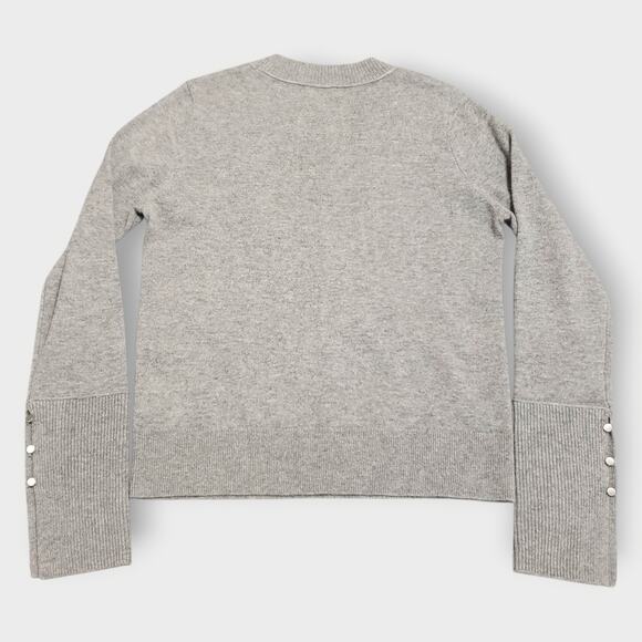 Club Monaco Womens Soft Cashmere Crewneck Studded Sweater Gray Sz Small Casual - Picture 4 of 11